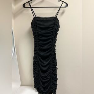 black body-con dress